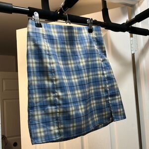 Blue Plaid Women's Skirt